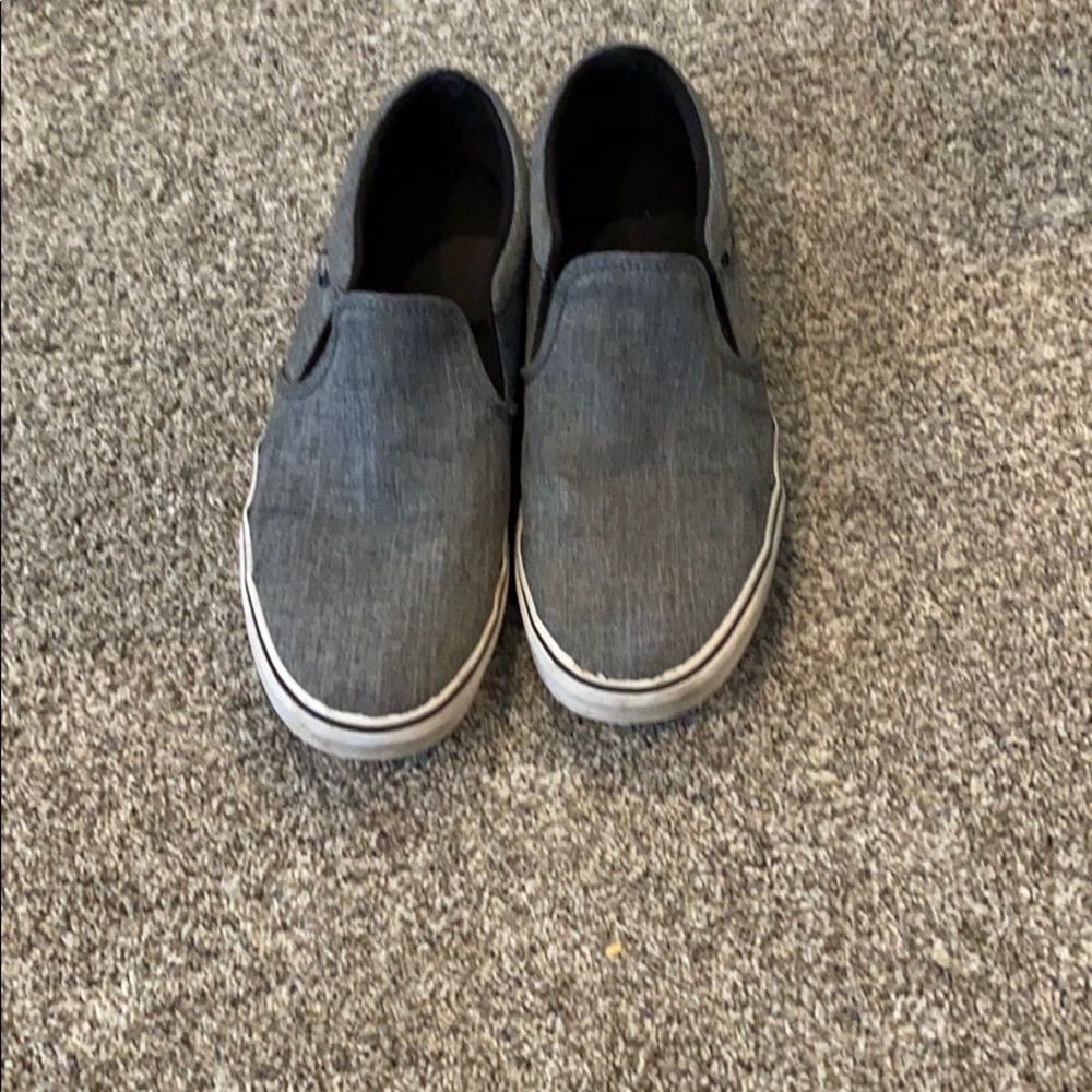 Gray van slip on